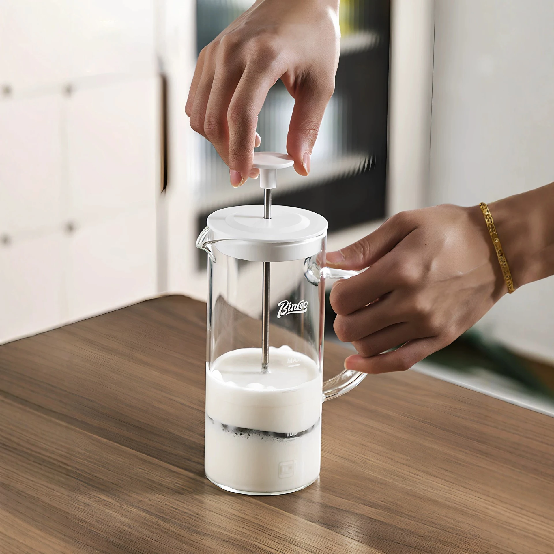 French Press Glass - إبريق قهوة فرنسي زجاجي سعة 550