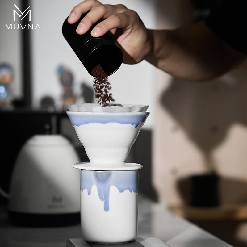 Coffee Dripper V60 - مجموعة تقطير القهوة V60 من البورسلين