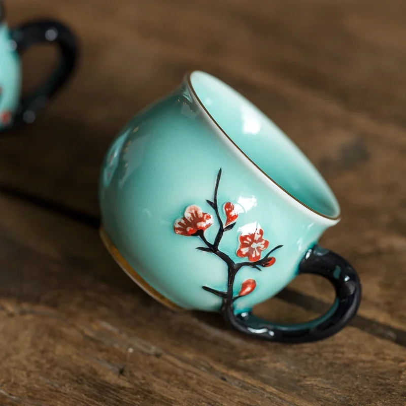 Coffee Tea In Chinese - الصينية اليدوية نمط البرقوق كوب شاي