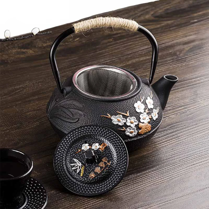 إبريق شاي تخمير مطلي بالبرقوق  - مراجعة Cast Iron Teapot وسعره