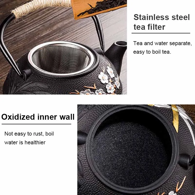 إبريق شاي تخمير مطلي بالبرقوق  - مراجعة Cast Iron Teapot وسعره