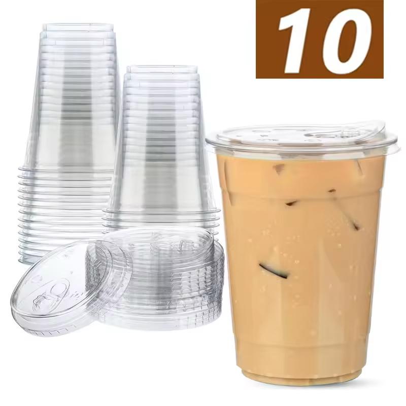 10 أكواب بلاستيكية PET للاستخد - مراجعة Lemon Tea Coffee وسعره