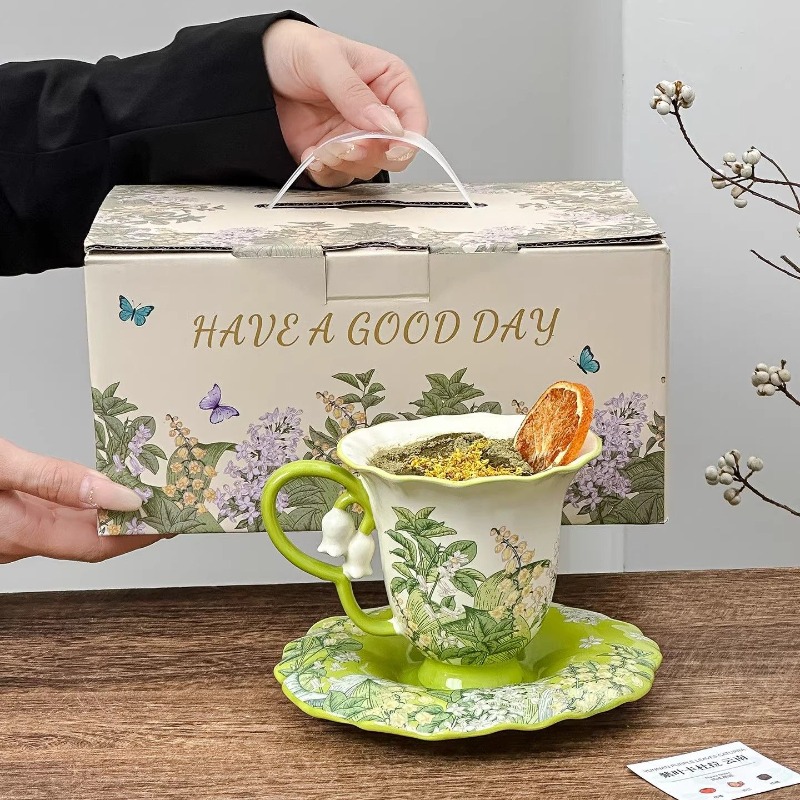 طقم شاي بعد الظهر بتصميم زهرة  - مراجعة Coffee Tea Sugar Set وسعره