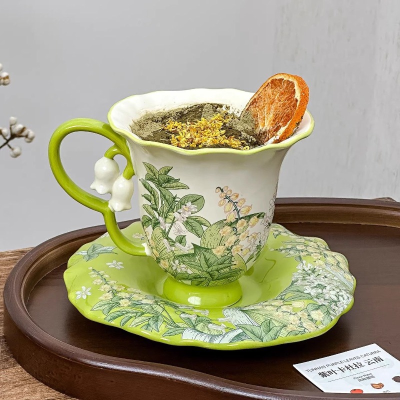 طقم شاي بعد الظهر بتصميم زهرة  - مراجعة Coffee Tea Sugar Set وسعره
