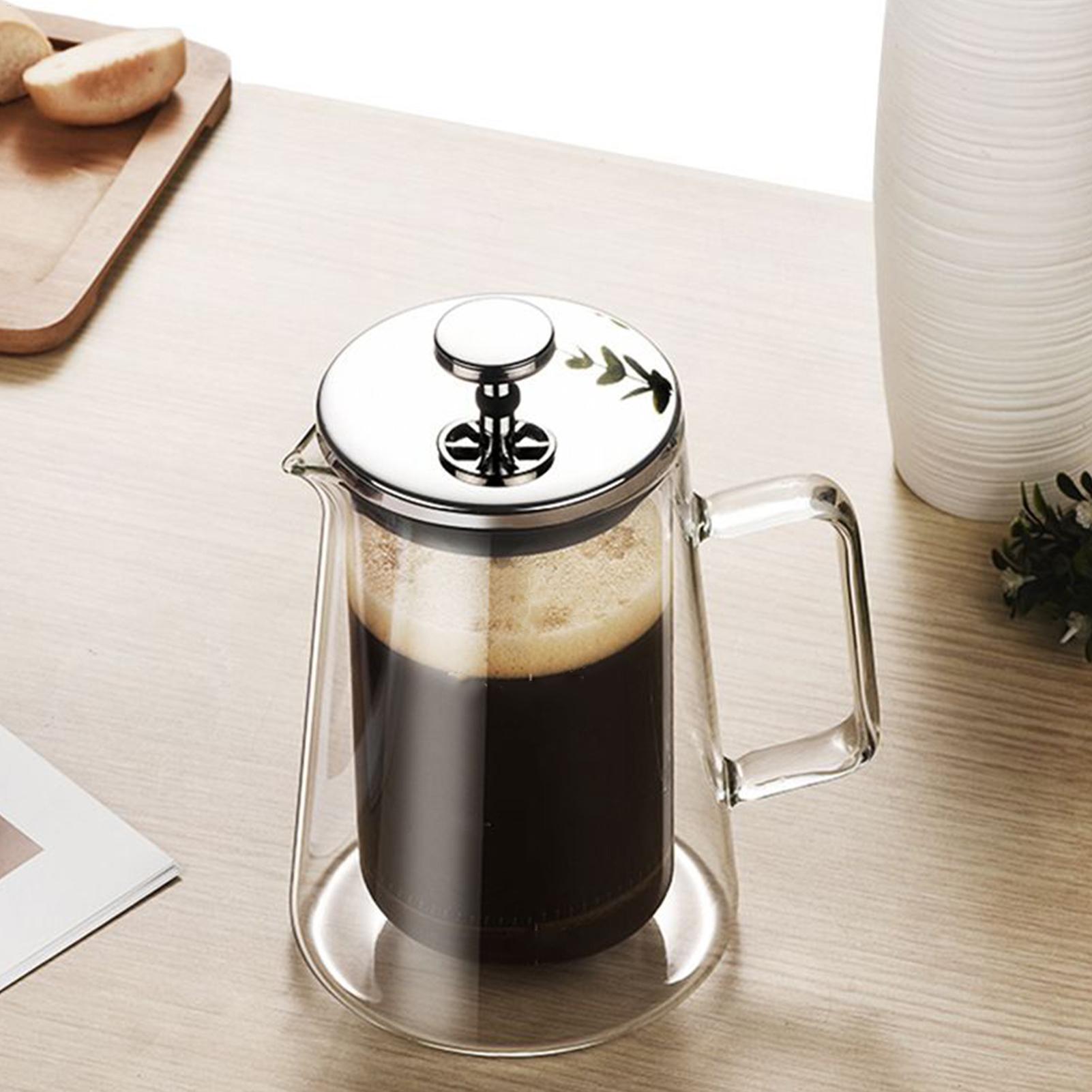 مكابس قهوة زجاجية من الفولاذ ا - مراجعة French Press Glass وسعره