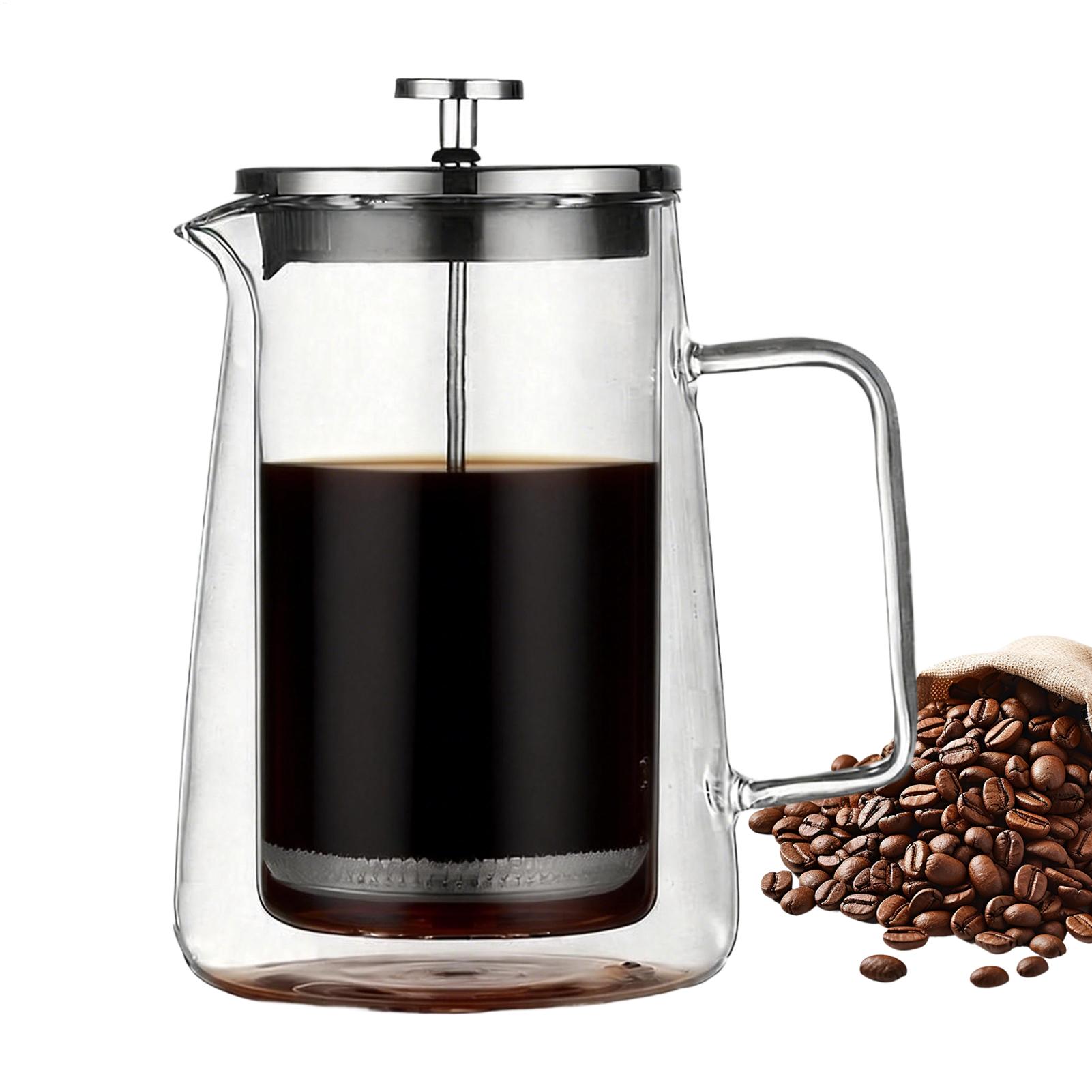 مكابس قهوة زجاجية من الفولاذ ا - مراجعة French Press Glass وسعره