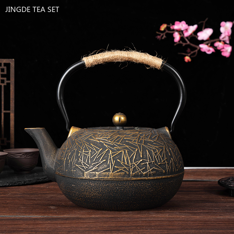900 مللي مخصصة الحديد الزهر ال - مراجعة Cast Iron Teapot وسعره