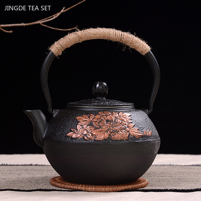 900 مللي مخصصة الحديد الزهر ال - مراجعة Cast Iron Teapot وسعره