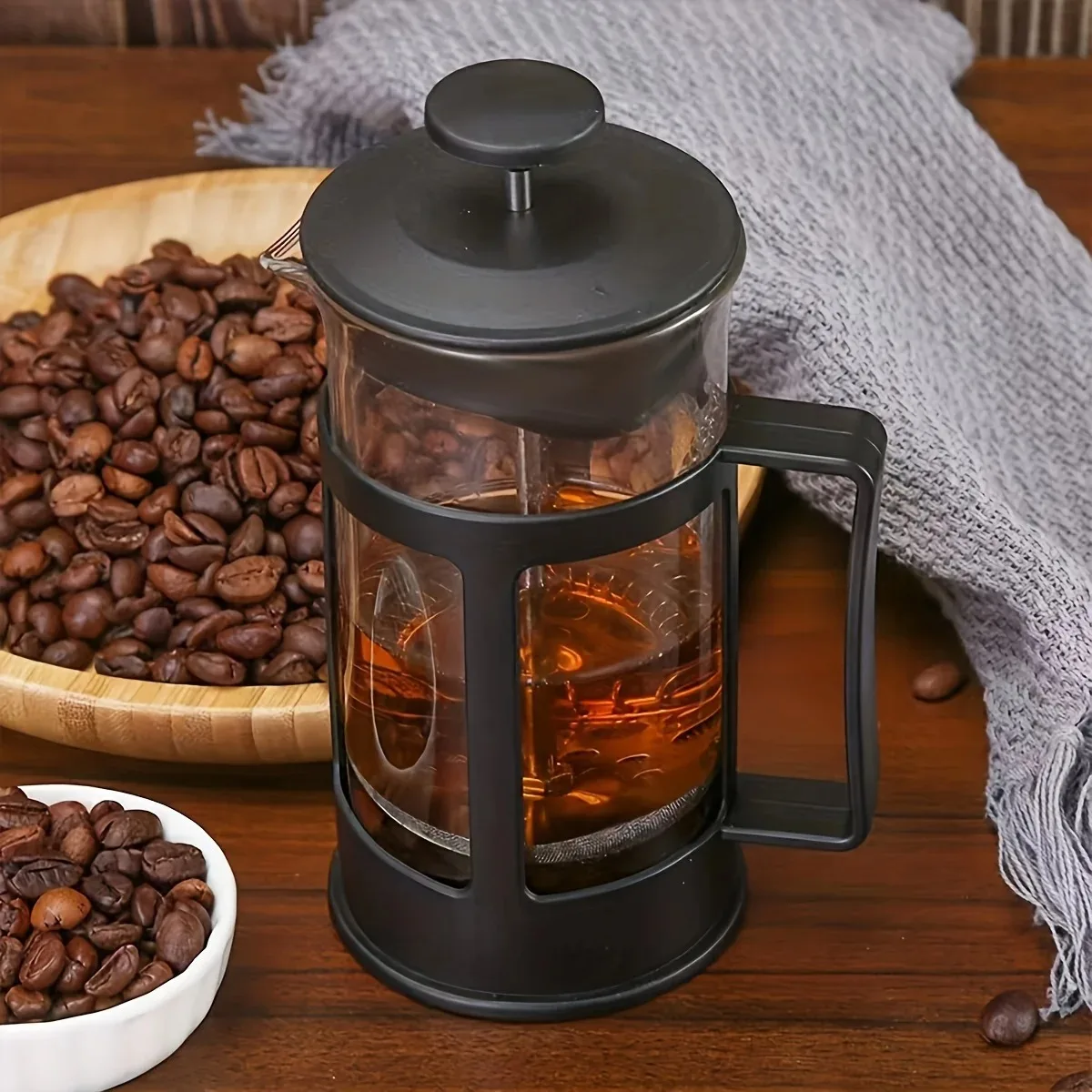 وعاء ضغط القهوة الفرنسي مع فلت - مراجعة French Press Glass وسعره