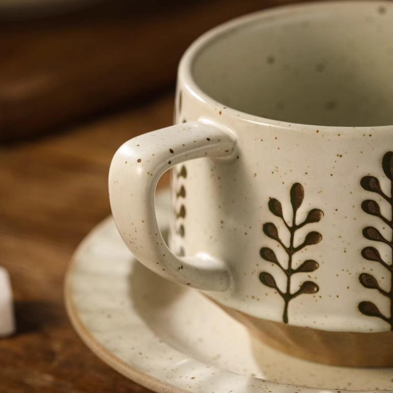 الرجعية كوب سيراميك الفخار الخ - مراجعة Coffee Tea Sugar Set وسعره