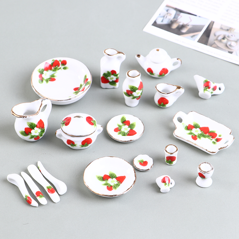 1 مجموعة 1:12 مصغرة بيت الدمية - مراجعة Coffee Tea Sugar Set وسعره