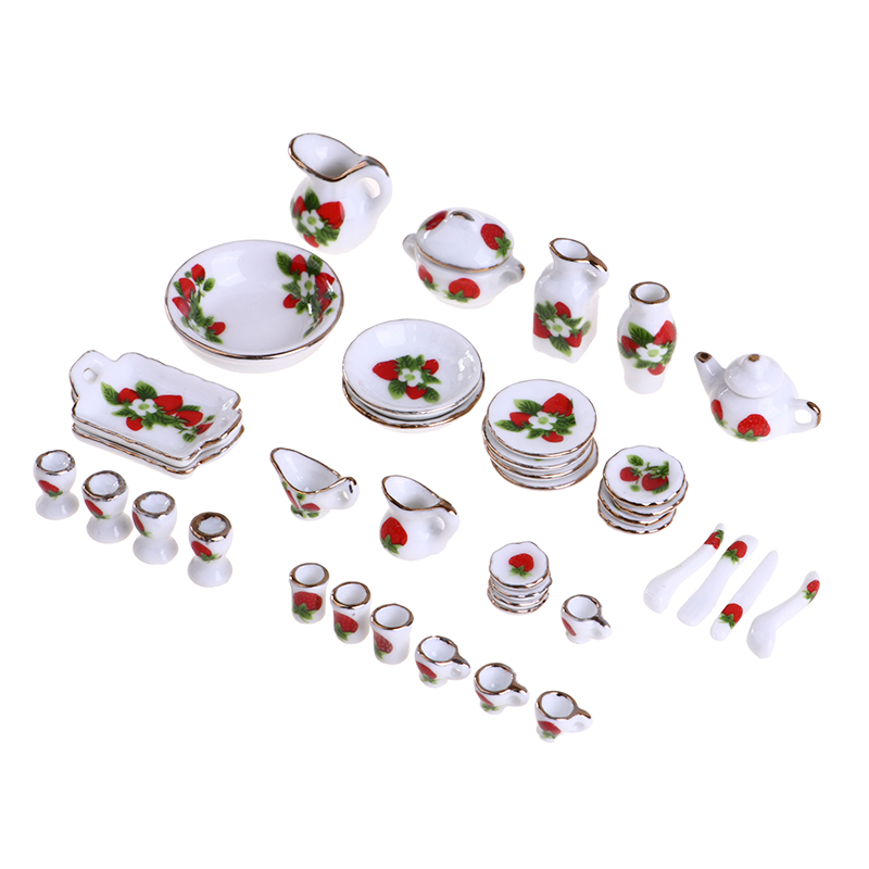 1 مجموعة 1:12 مصغرة بيت الدمية - مراجعة Coffee Tea Sugar Set وسعره
