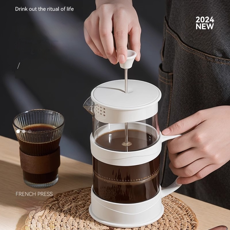 آلة صنع القهوة بالضغط اليدوي م - مراجعة French Press Glass وسعره