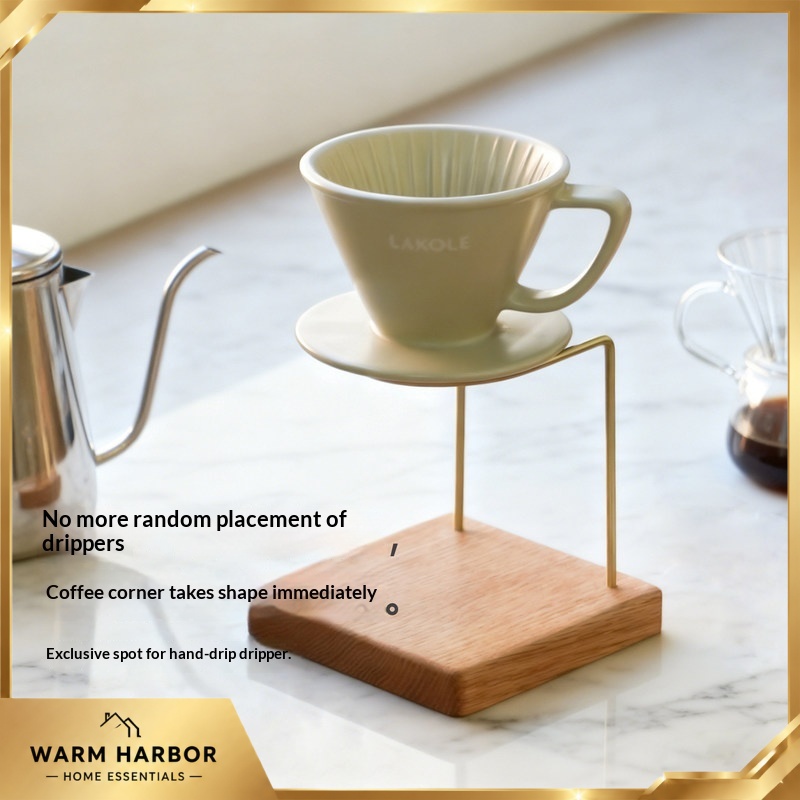 حامل قهوة خشبي نحاسي للصب اليد - مراجعة Coffee Dripper V60 وسعره