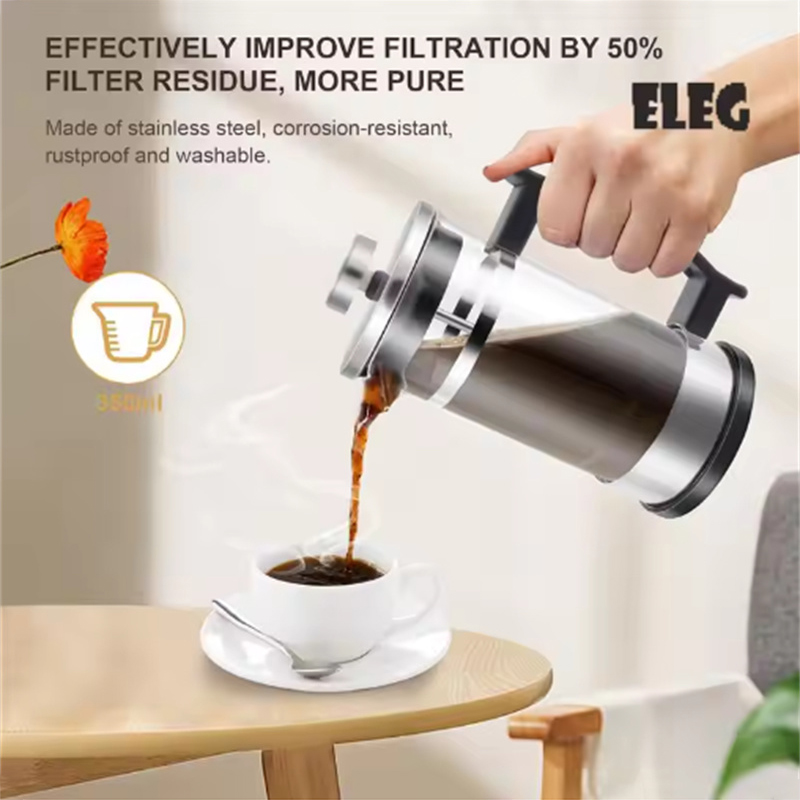 إبريق قهوة فرنسي مع فلتر، مصنو - مراجعة French Press Glass وسعره